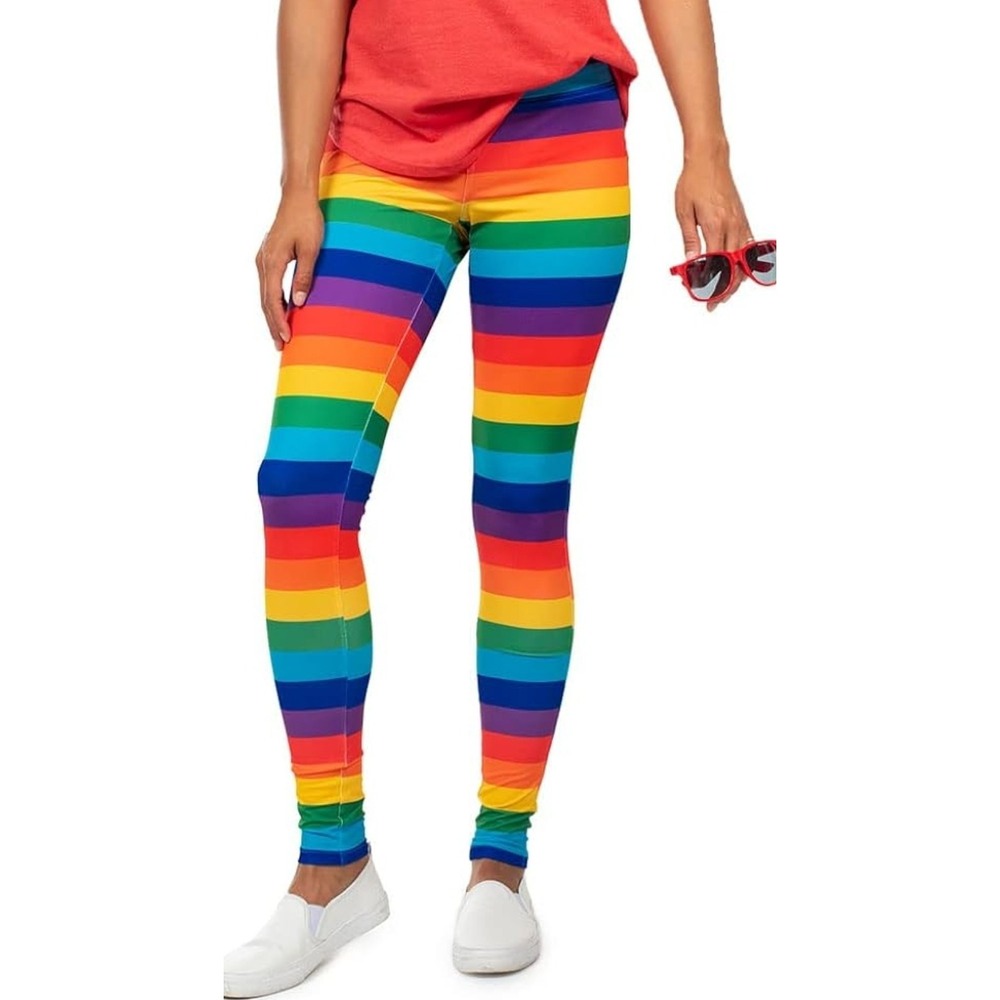 Tipsy Elves Rainbow Leggings Women's Size Small